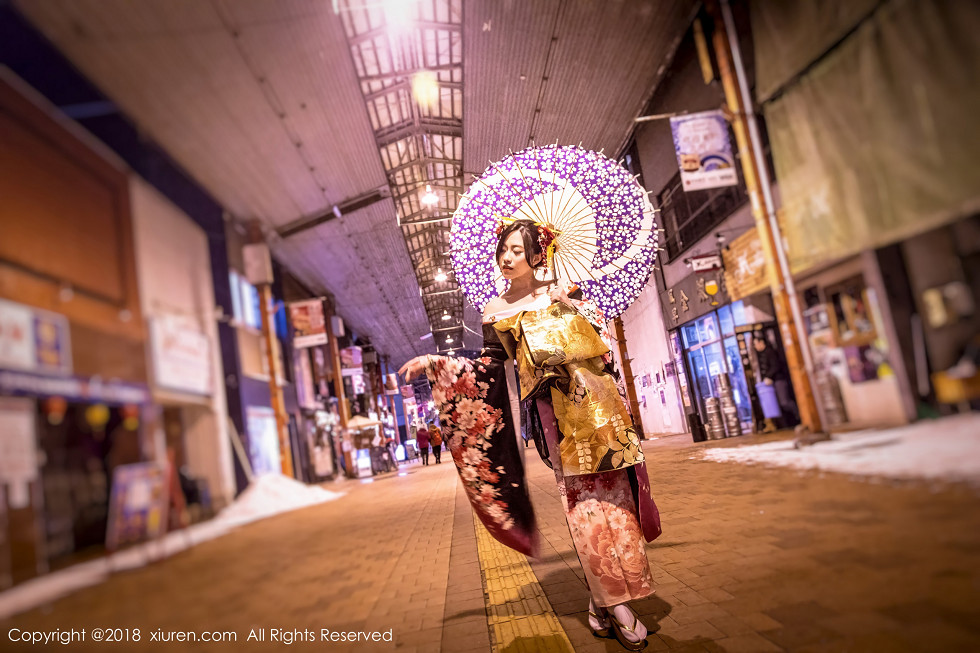 XiuRen第嫩模许诺Sabrina日本旅拍花魁造型性感和服系列套图写真