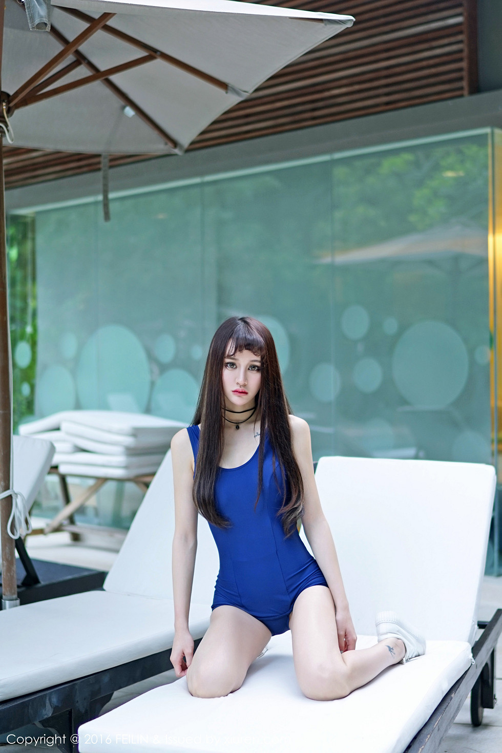 FeiLin嗲囡囡VOL嫩模Cheryl青树室外泳池性感比基尼系列套图写真
